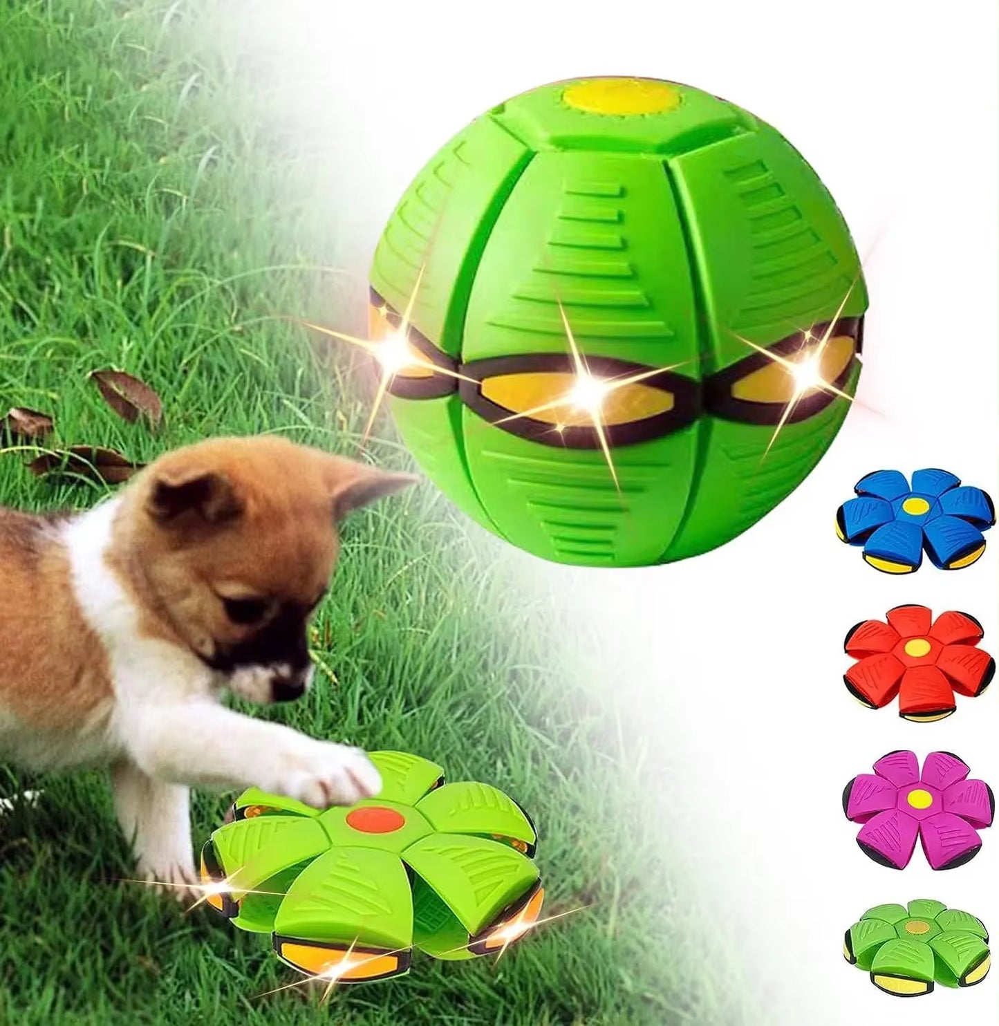 Pet Magic UFO Ball Dog Treading Ball Foot Treading Ball Light Deformation Vent to Decompress Parent-Child Interaction