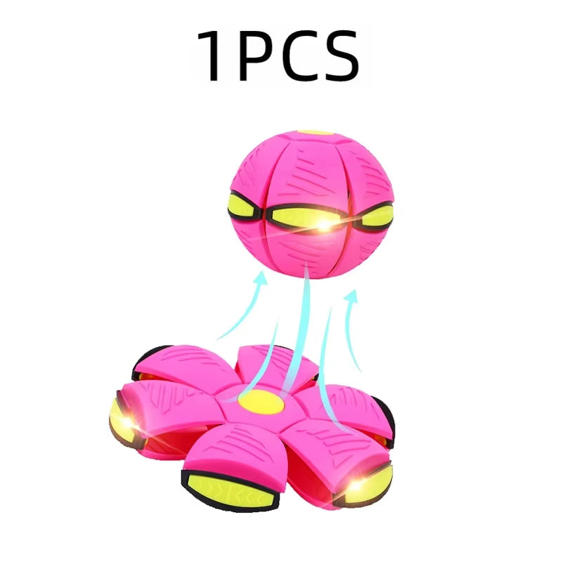 Pet Magic UFO Ball Dog Treading Ball Foot Treading Ball Light Deformation Vent to Decompress Parent-Child Interaction