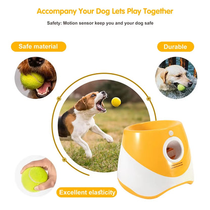 Ball Launcher Toy for Dogs Pet Products Dog Toys Keep Healthy Automatic Throw Pet 3 Distances Settings for Indoor Outdoor Play