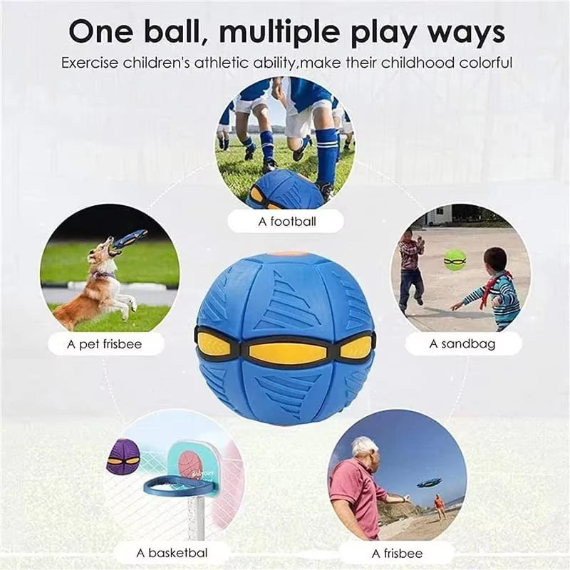 Pet Magic UFO Ball Dog Treading Ball Foot Treading Ball Light Deformation Vent to Decompress Parent-Child Interaction