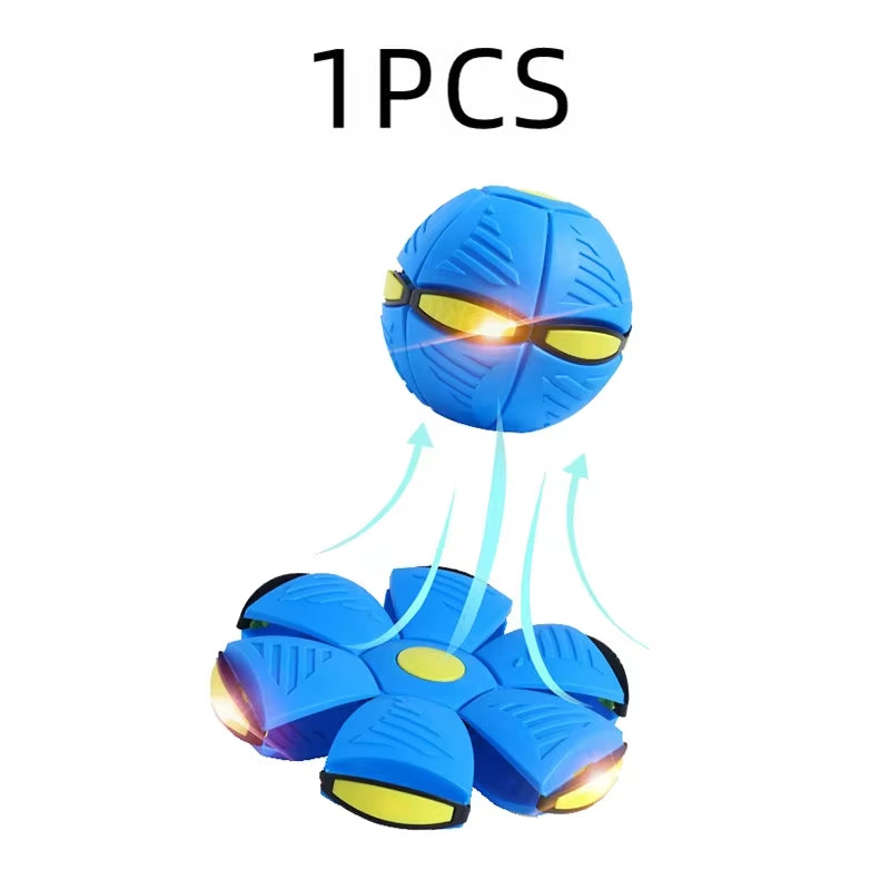 Pet Magic UFO Ball Dog Treading Ball Foot Treading Ball Light Deformation Vent to Decompress Parent-Child Interaction