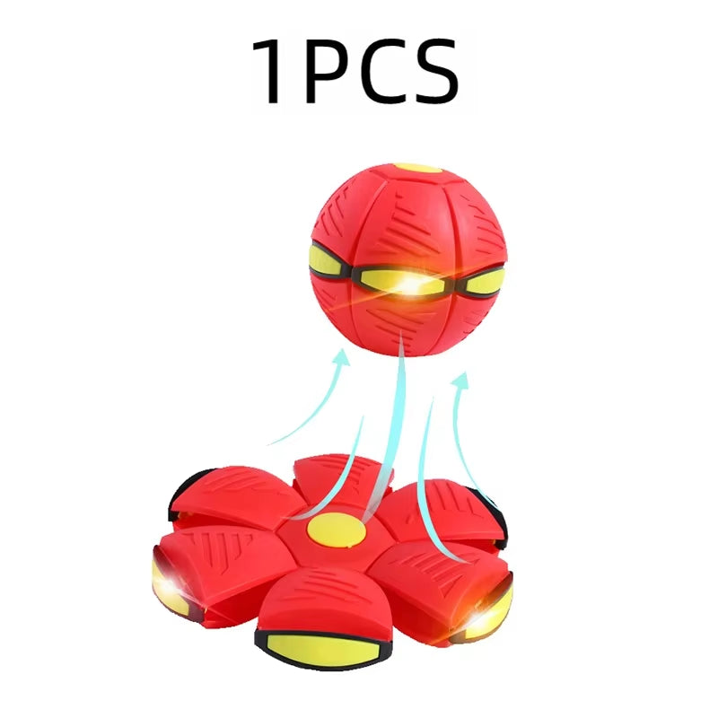 Pet Magic UFO Ball Dog Treading Ball Foot Treading Ball Light Deformation Vent to Decompress Parent-Child Interaction